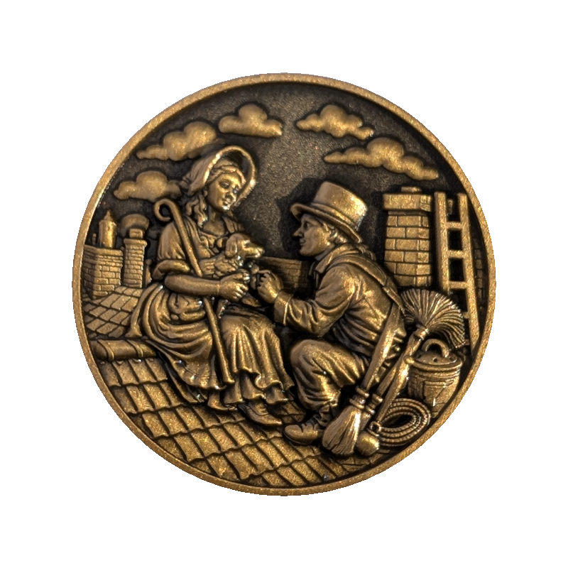 The Shepherdess and the Chimney Sweep (gold finish) - Hans Christian Andersen